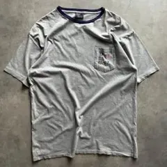 90s ラルフローレン リンガー tシャツ グレー polo ralph