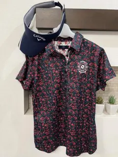 Callaway 花柄ポロシャツ LLサイズ＆サンバイザー