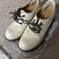 レースアップシューズ ローファー ベージュ