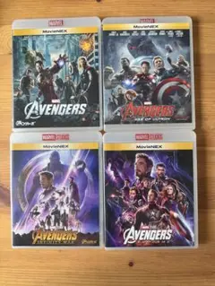 『アベンジャーズ』 シリーズ4作品セット Blu-rayのみ（ほぼ未使用）