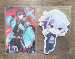 三枝明那&不破湊　ランダムフォト風カード&にじさんじぷちステッカー　にじさんじ