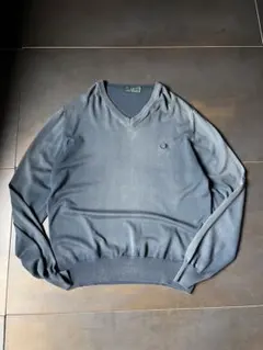 90s"FredPerry" cotton vneck sweaterのサムネイル