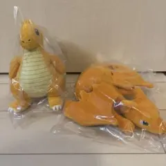 新品⭐︎ポケモン　ぬいぐるみ　カイリュー　リザードン　寝そべり