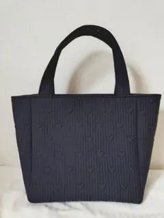 GW SALE ハンドメイド☆ポリエステルハート刺繍ヌビバッグ ブラック