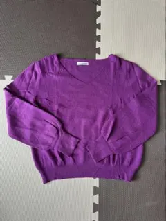 a.v.v standard パープル 長袖ニットセーター