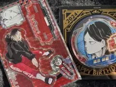 ハイキュー 狐爪研磨 バースデー缶バッジ 名場面ジオラマフィギュア