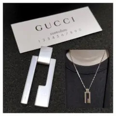 定番 GUCCI Gモチーフ ネックレス トップ ロゴ 925 GG