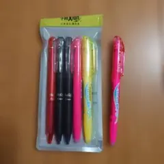 PILOT フリクション ボールペン・蛍光ペン 5本セット