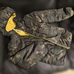 迷彩柄 中綿コート フード付き