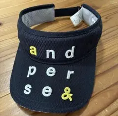 and per se ゴルフ バイザー サンバイザー 紺色 アンパスィ 美品のサムネイル