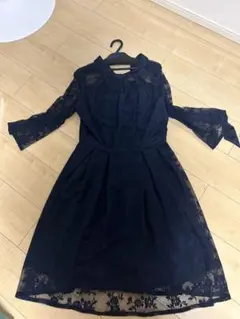 ネイビー　パーティードレス　成人式　同窓会