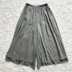 BEARDSLEY NEWシワシフォンギャザーパンツ カーキ 1 日本製 洗える