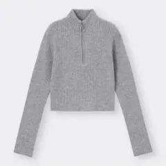 GUリブハーフジップセーター★2枚目実物画像あり★