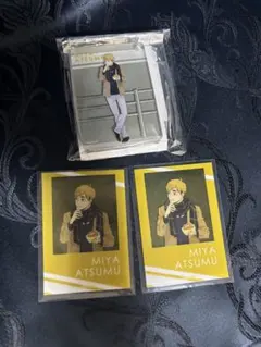 ぐ*ん様 ハイキュー はふはふ 立体マグネットキーホルダー アクリルカード 宮侑