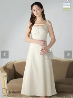 Mサイズ DEA.by ROBEdeFLEURSディアツイードフレアロングドレス