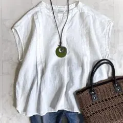 美品✨パラスパレストオカ リネン(タンクトップ部:コットン) フレンチ 