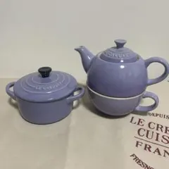 《美品》LE CREUSET ティーセット＆ココット パープルのサムネイル