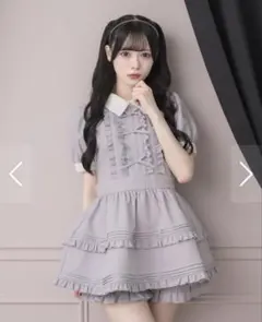 pium フロントリボンパフスリーブTシャツ ピンク - メルカリ