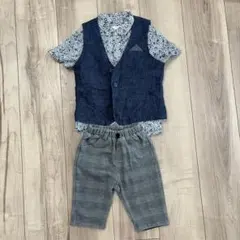 @*i様 フォーマル服セット 90cm シャツ・ベスト・パンツ