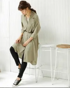 イング　シャツワンピース　羽織り