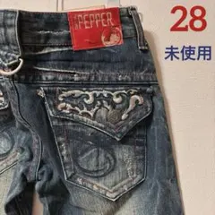 RED PEPPER フレアデニム ブーツカットY2K ダメージ加工 刺繍