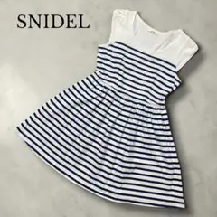 【SNIDEL】 ボーダー ノースリーブ ワンピース