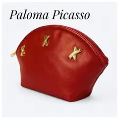 Paloma Picasso マルチケ—ス 赤×ゴールド おしゃれポーチ