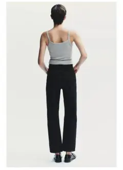 ハイウエスト ストレート ブラック