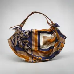 TOPKAPIスカーフデザインショルダー✨ネイビー ブラウンのサムネイル
