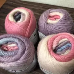 グラデーションウールヤーン4玉 パステルカラー