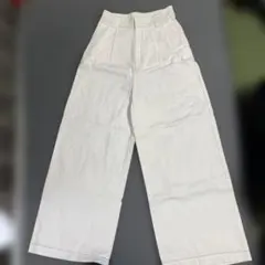 ホワイトコットンワイドパンツ