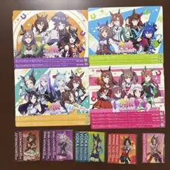 セブン限定ウマ娘B5マルチシート　全4種類11枚、ミニクリアファイル 5種12枚