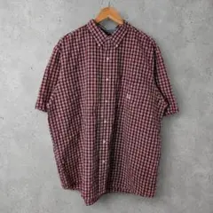 90s Eddie Bauer BDシャツ 半袖 赤紫 緑 チェック L 台湾製 - メルカリ