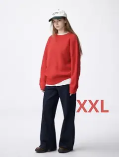 GU リラックスワイドフレアジーンズ