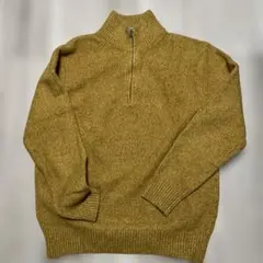 マスタード色 ハイネックニット Lサイズ