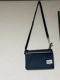 ネイビー デニム風ポーチ