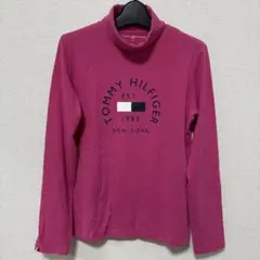 TOMMY HILFIGER ゴルフ タートルネック 長袖Tシャツ M ピンク