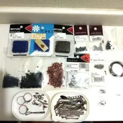 チェコビーズ・ガラスビーズ 等 アクセサリーパーツセット まとめ売り