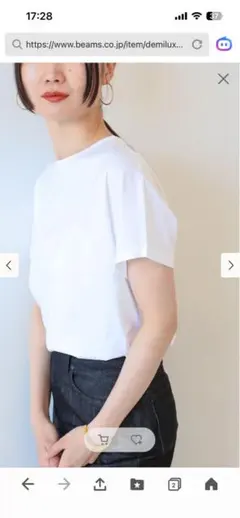 ATON / スビンコットン キャップスリーブ Tシャツ★サイズ1のサムネイル