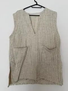 新品＊しまむら mysa Vネック ベスト Mサイズ ツイードのサムネイル