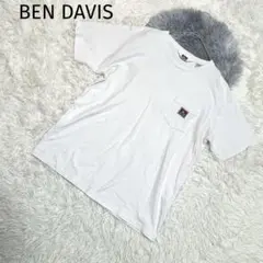 BEN DAVIS ベンデイビス ホワイト 半袖Tシャツ ポケット付き 綿100