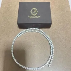 AVALANCHE アバランチ シルバー テニスネックレス 幅3mm 50cm - メルカリ