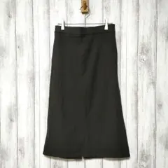 UNIQLO ユニクロ (M)　デニムジャージースカート　ポケットあり　ブラック