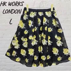 HK WORKS LONDON 花柄 フレアスカート L ひざ丈 631のサムネイル