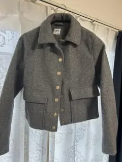 【極美品】ZARA グレー ショートジャケット Sのサムネイル