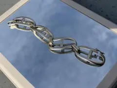 silver ブレスレット 60s 70s フランス アンカーチェーン ③
