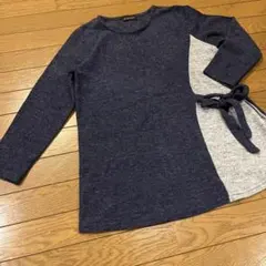 ネイビー グレー カジュアル チュニック