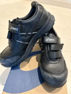 ASICS ブラック 安全靴 ベルクロ式 - メルカリ
