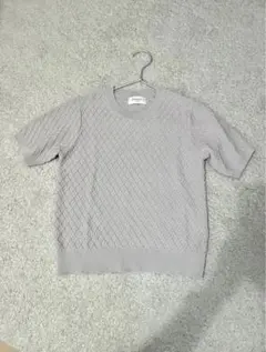 OPAQUE.CLIP 半袖ニット グレー