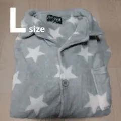 フリース 星柄 パジャマ グレー Lサイズ